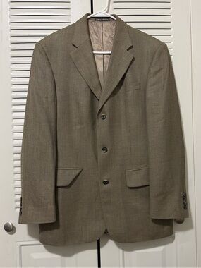 Oscar de la Renta Silk Wool Men's Suit Jacket size 38R #172
